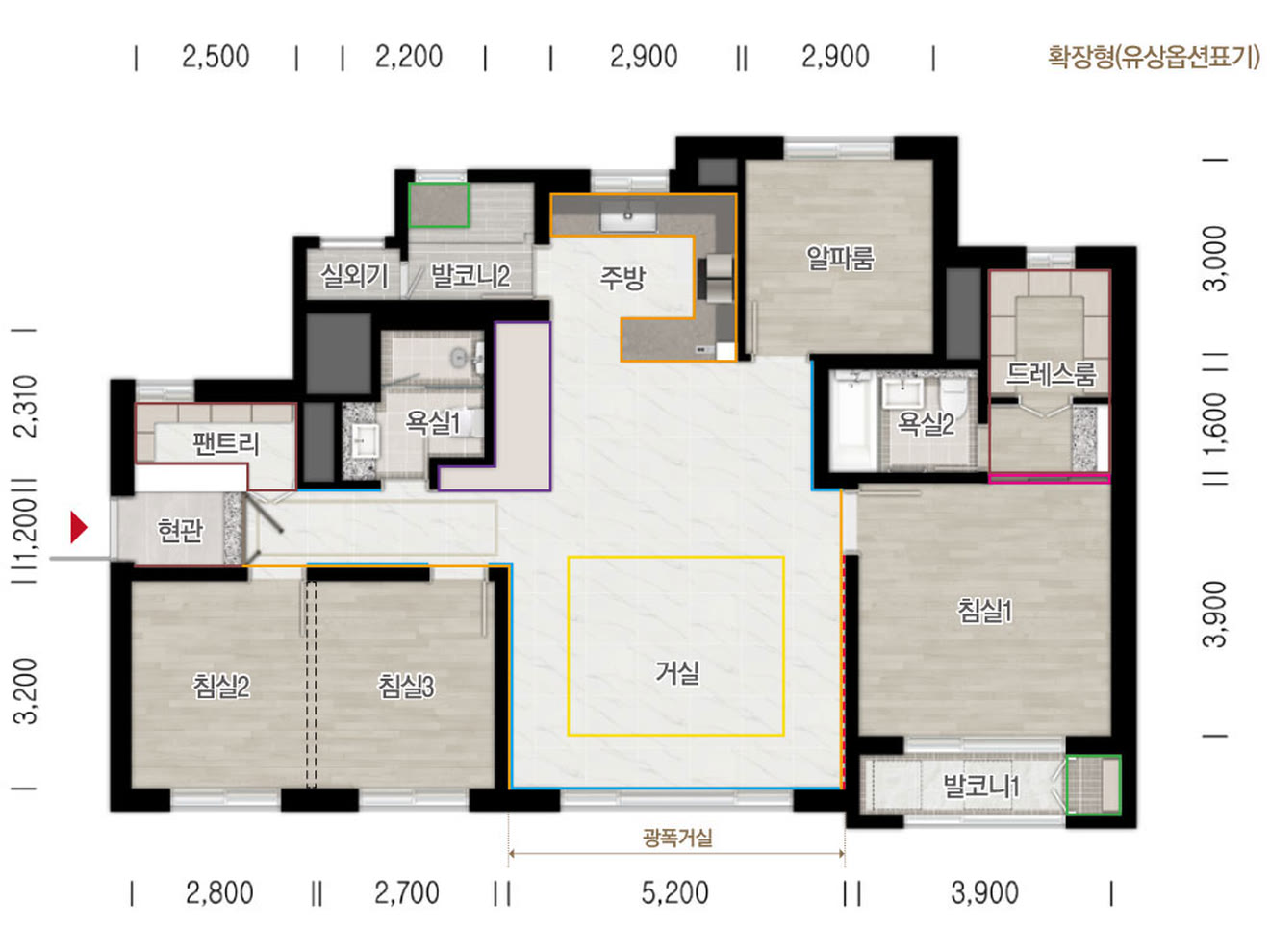 북수원이목지구 디에트르 더 리체 평면도